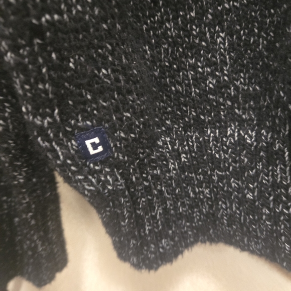 Chaps Men's 1/4 Zip Sweater. Size Large Gray/Black - Picture 4 of 4